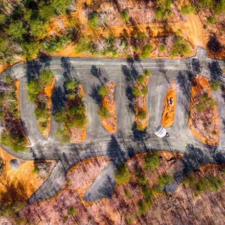 aerial view of rv sites